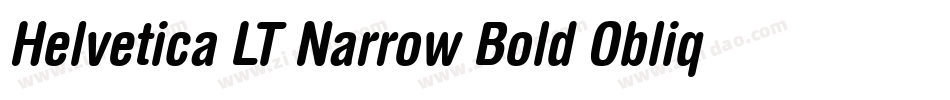 Helvetica LT Narrow Bold Oblique字体转换